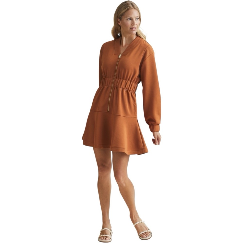 A Putnam Rita Dress Women's Terra Long Sleeve Mini Minimalist‎ Golf Size XS
